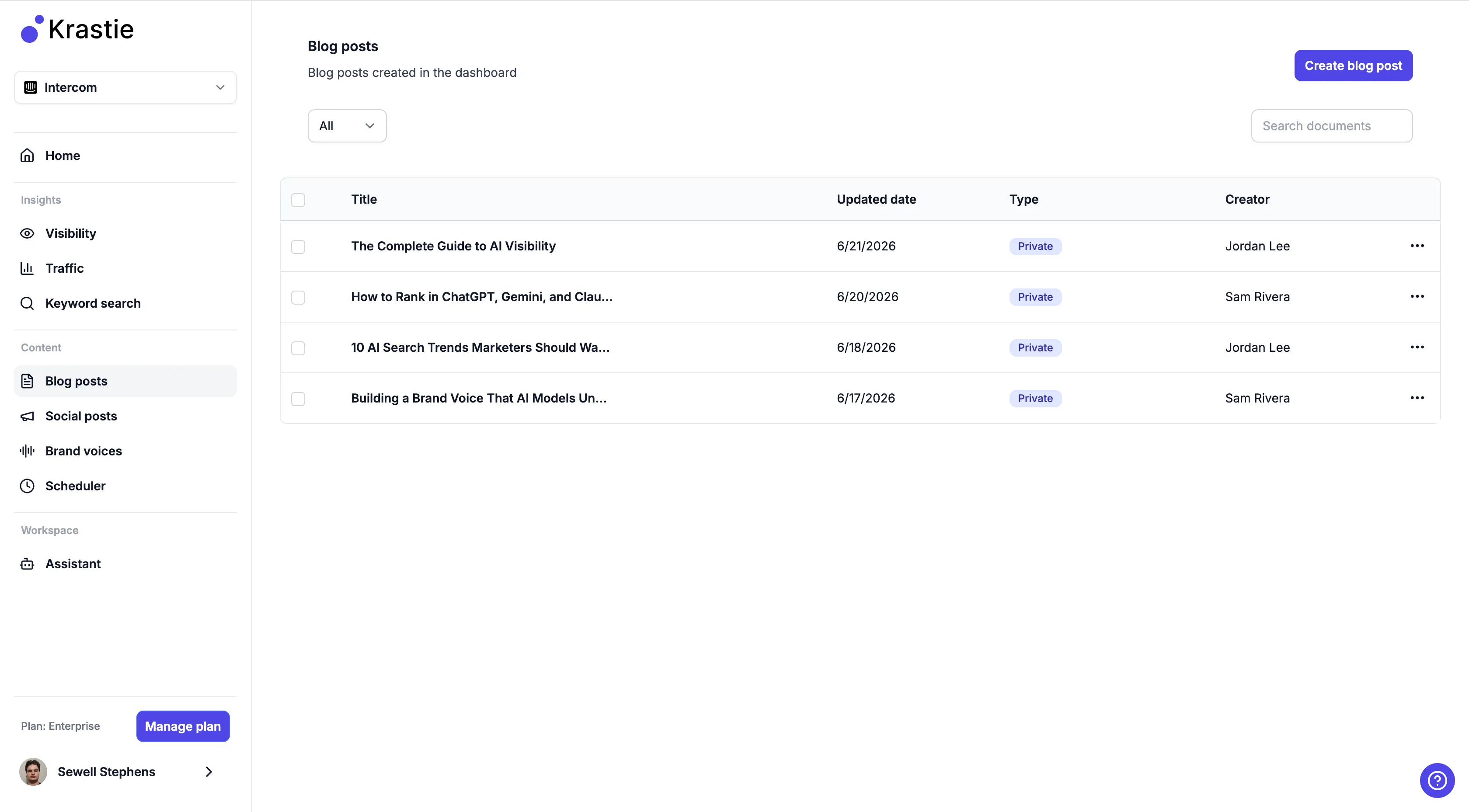Krastie AI content editor